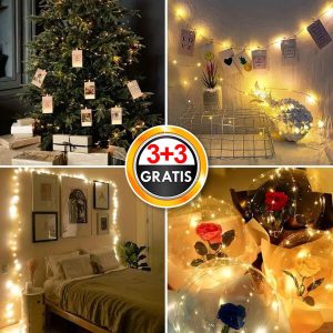 2x 3m LED lampice s kvačicama za fotografije | PHOTOGLO