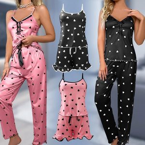 Ženski komplet pidžame (majica sa kratkim ili dugim pantalonama) | LUNAR