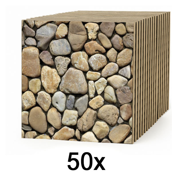 5x 3D zidne pločice sa efektom kamena – odlepi i zalepi | STONEBLOCKS