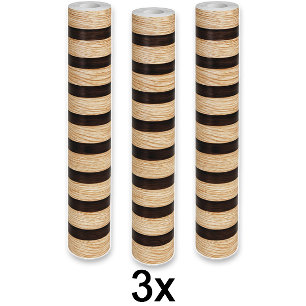 3x Elegantna zidna nalepnica sa efektom drveta | LINEWALL